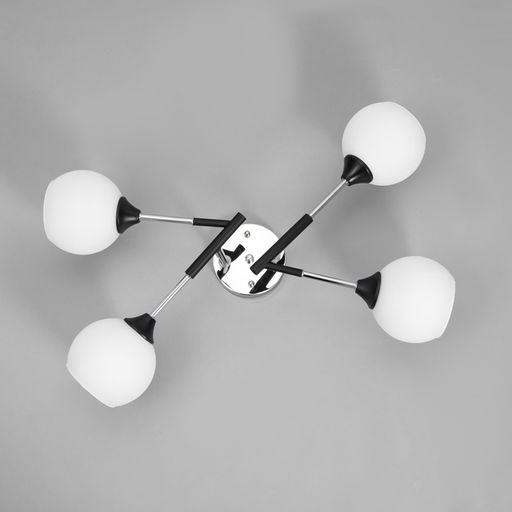 Люстра «Индис» 4хЕ27 40 Вт черно-хромовый 60×60×26 см