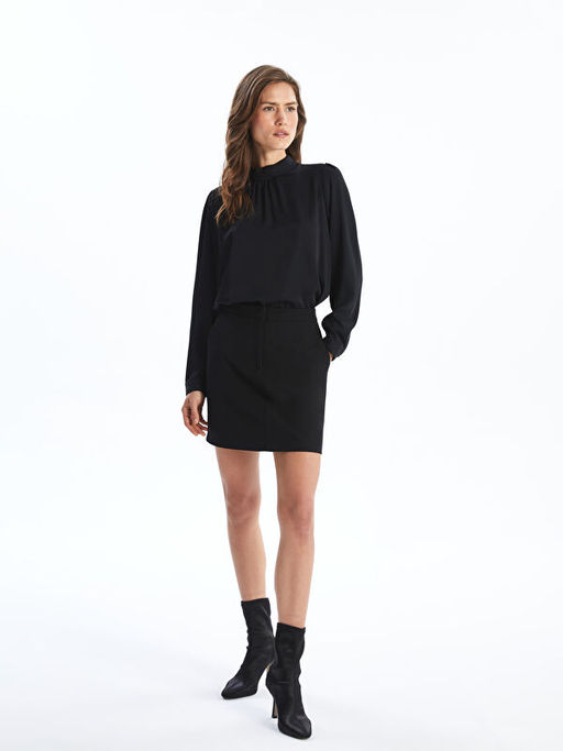 Dik Yaka Oversize Kad?n Bluz