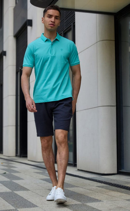 Шорты мужские льняные F111-0960-1 тёмно-серые