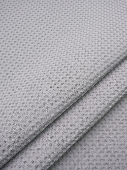 Вафельное премиум-полотно "Italy" цв.Пепельный, ш.1.5м, хлопок-100%, 240гр/м.кв