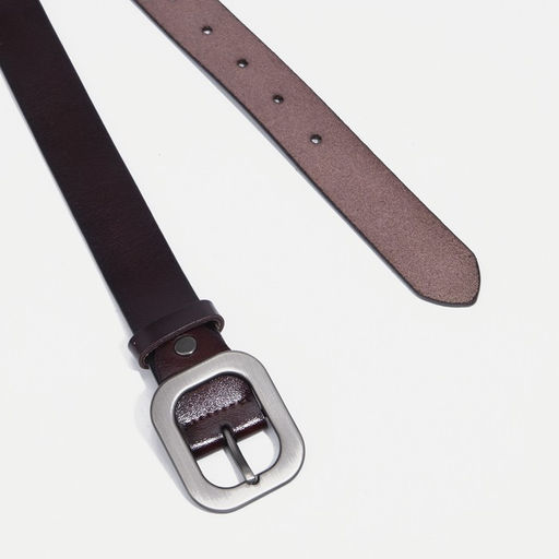 Ремень женский, ширина 3 см, винт, пряжка метал, цвет коричневый - Simaland фото 2