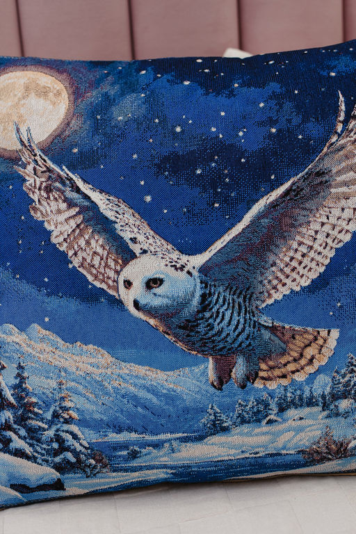 Наволочка декоративная 50х50 Сова в ночи