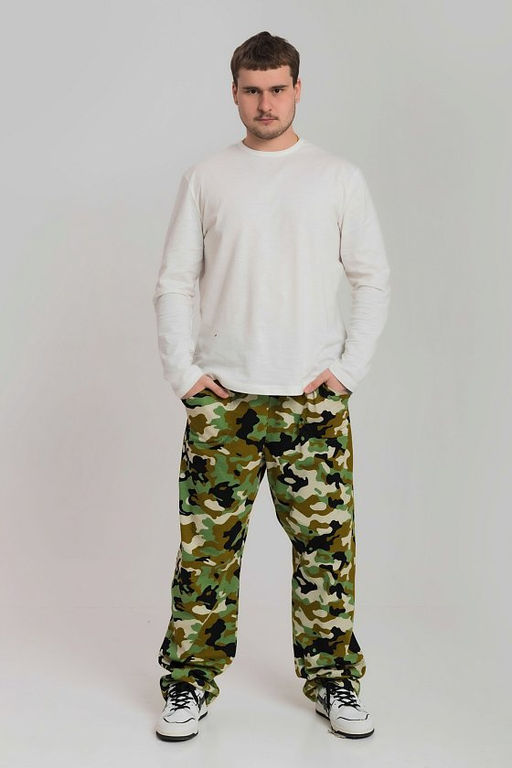 Брюки камуфляжные М10131зч зеленый/черный