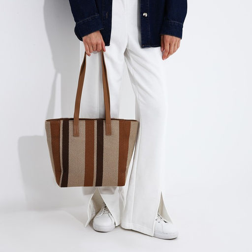 Сумка-шопер на молнии, цвет коричневый - Simaland фото 5