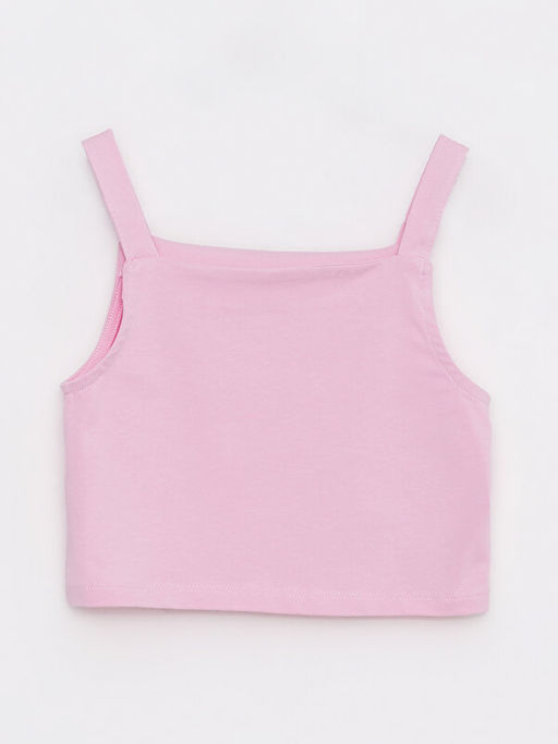 Kare Yaka Basic Ask?l? K?z ?ocuk Crop Atlet