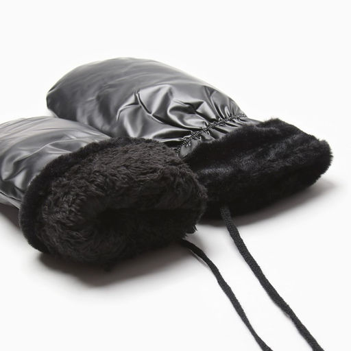 Варежки женские на иск.меху MINAKU Блеск 24 см черный