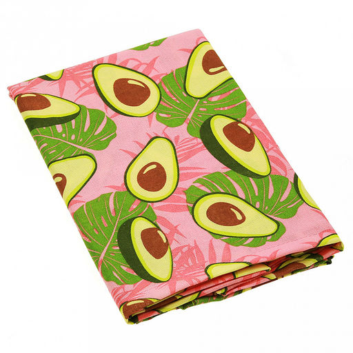 Скатерть-дорожка на стол 145х50см "Авокадо, вид 7/1", рогожка (хлопок 100%) 171г/м2, упаковка классическая, пакет ПВХ 28х41см, "Домашняя мода" (Россия)