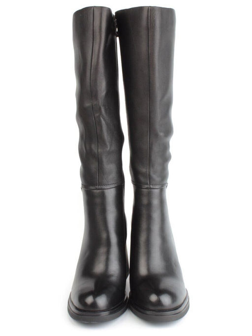 02-FN935-1M BLACK Сапоги зимние женские (натуральная кожа, байка, натуральный мех)