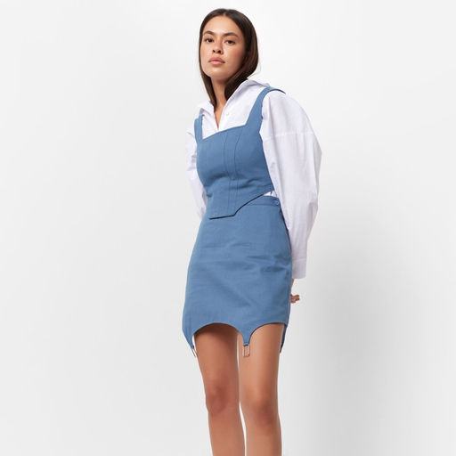Корсет женский джинсовый MIST: Denim, размер 46, синий