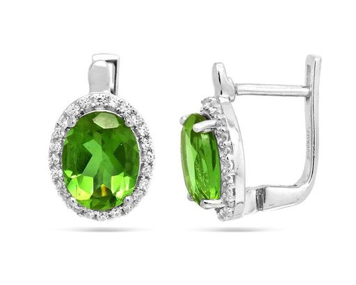 Серьги из серебра султанит, Джайв