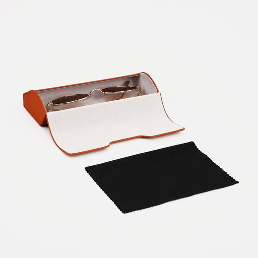 Футляр для очков на магните, 15.5 см х 4 см х 6.5 см, салфетка, цвет рыжий - Simaland фото 3