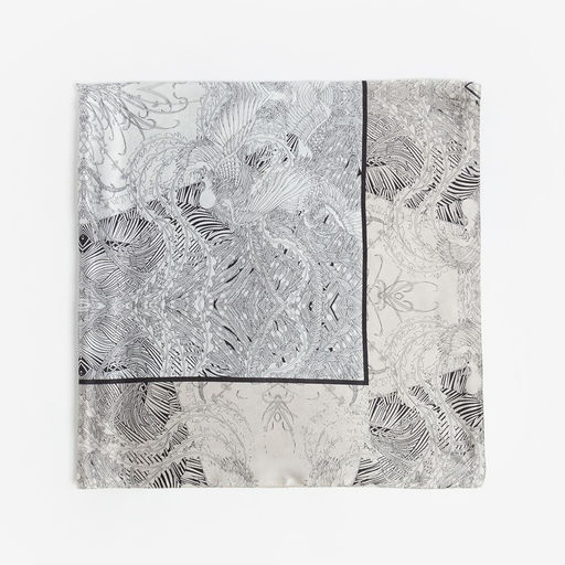 Платок женский MINAKU р-р 90*90 см, цвет серый  фото 3