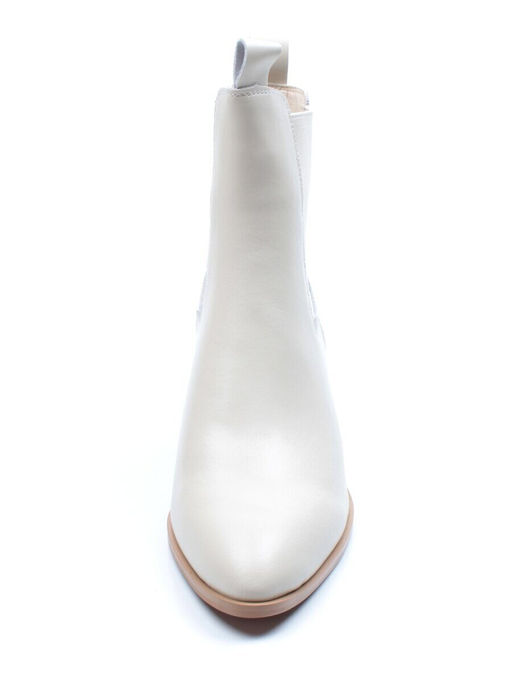 01-PCT161-2 BEIGE Ботинки Челси демисезонные женские (натуральная кожа, байка) - Фабричный китай фото 10