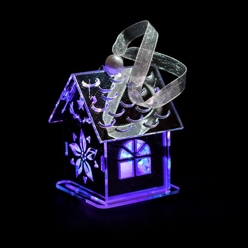 Электрогирлянда светящаяся Домик (6.5*5см) серебро - Снеговичок фото 4