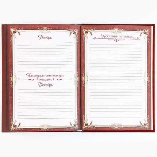 Родословная книга новогодняя «Дед Мороз» 17×2×23.7 см