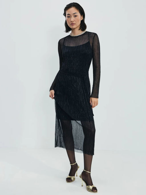 Платье миди с люрексом / Zarina