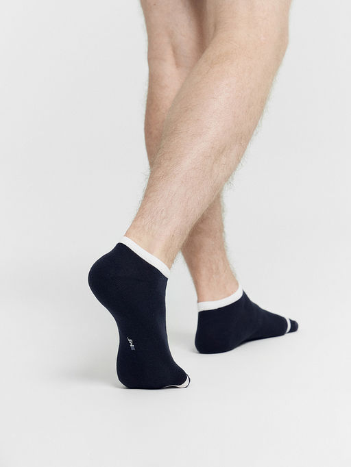 Носки мужские серые мультипак (3 пары) с рисунками в виде якорей и полосок - Mark formelle фото 2