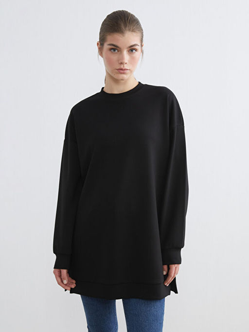 Bisiklet Yaka Kad?n Sweatshirt Tunik