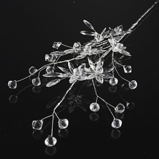 Цветок декоративный стеклярус 67 см / SA6 /уп 360/ - Галеонтрейд фото 3