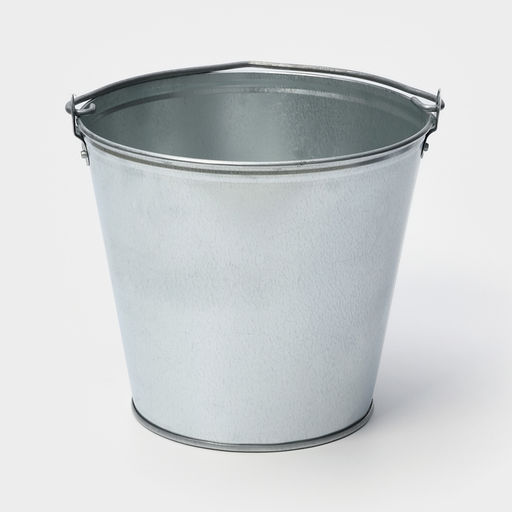 Ведро оцинкованное хозяйственное с ручкой, 7 л, d=24 см, h=24 см, ГОСТ