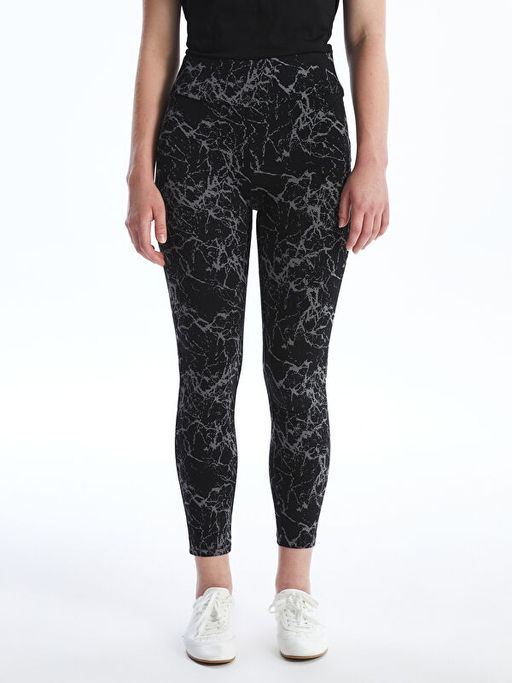 Beli Lastikli Desenli Kad?n Tayt