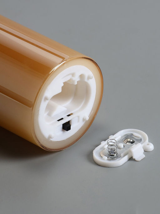 Светодиодная свеча «Золотистая», 18×5.5 см, от батареек AAx2, свечение тёплое белое