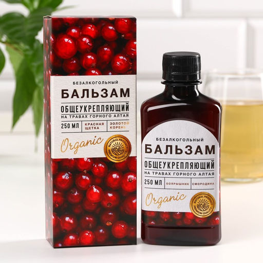 Бальзам безалкогольный на травах Общеукрепляющий: смородина, мумие, в пластиковой бутылке, 250 мл - Simaland фото 2