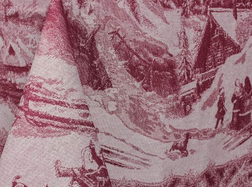 07с-21 ЯК Скатерть 150*100 "Русская зима" цв. бордо