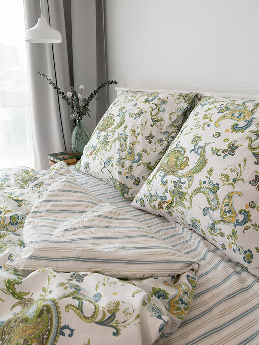 Комплект постельного белья 1,5-спальный белый бязь