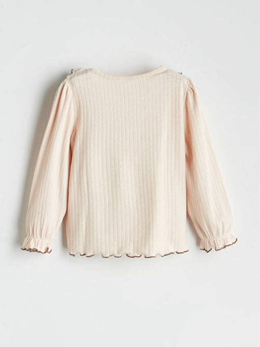 Bebe Yaka F?rf?rl? K?z Bebek Bluz ve Tayt Pantolon