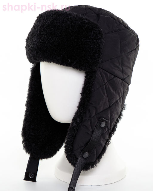Тиффани плащевка стеганая хит Ушанка женская (56-58)