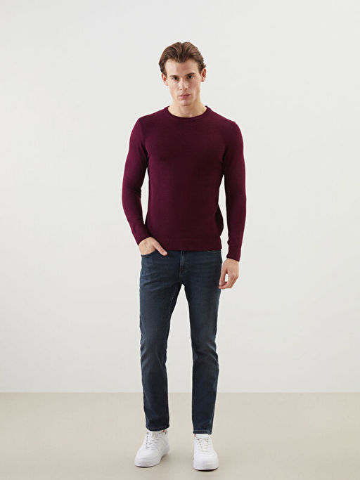 Bisiklet Yaka Erkek Triko Kazak