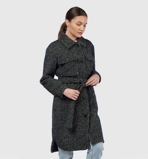 Пальто женское демисезонное (пояс) - El podio фото 13