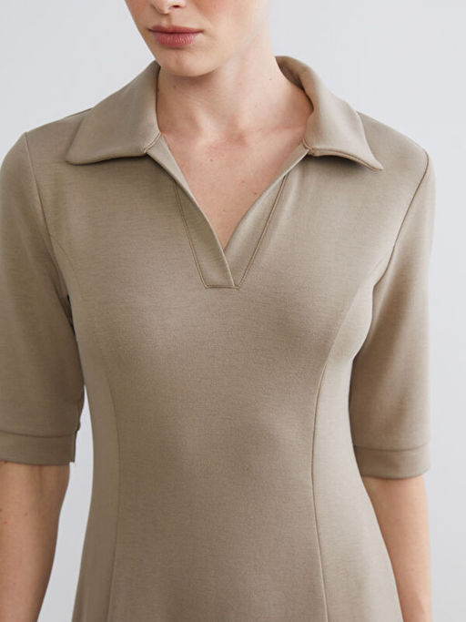 Polo Yaka Belden Oturtmal? Elbise