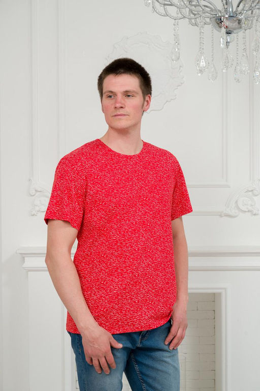 Футболка мужская из кулирки красный - Амадэль фото 2