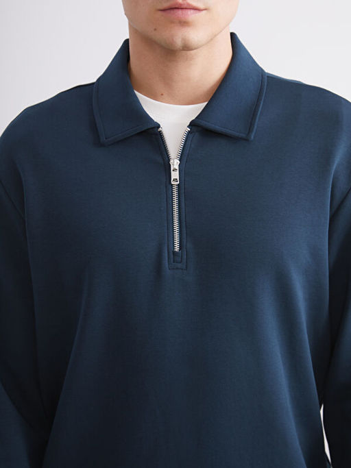 Polo Yaka Erkek Sweatshirt