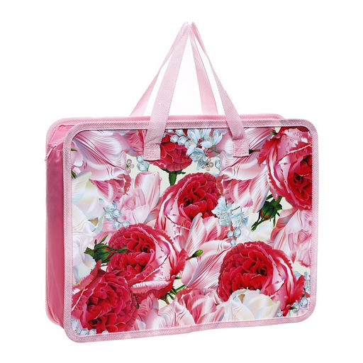 Папка с ручками пластик А4 330*260 МИКС Цветы - Calligrata фото 2