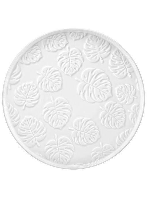 Блюдо-поднос 21*21*1,8 см "Тропики" с бортиком, фарфор