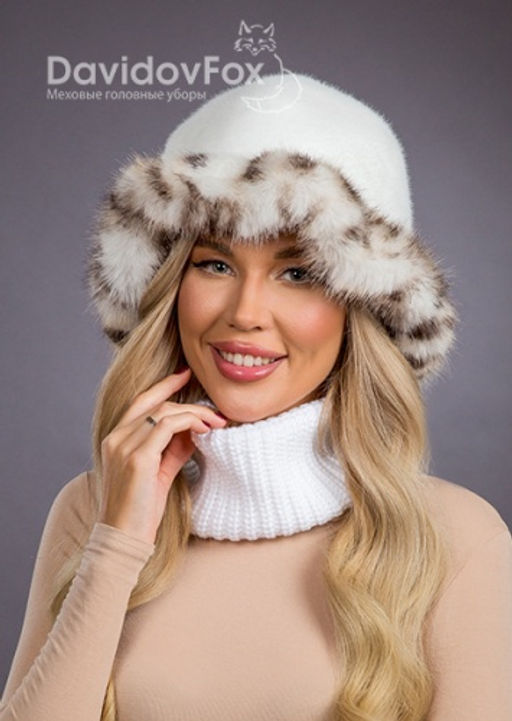 Шапка Шляпка экомех волна рысь