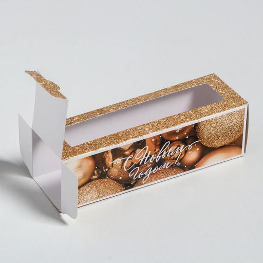 Цена за 5 шт. Коробка складная «С Новым годом» 18×5.5×5.5 см