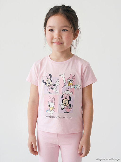 Футболка с принтом Minnie Mouse для девочек 2 предмета