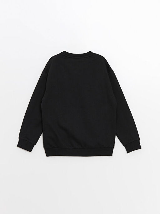Bisiklet Yaka Bask?l? Uzun Kollu Erkek ?ocuk Sweatshirt - Waikiki фото 3