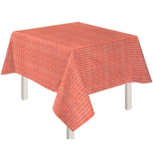 Скатерть Новый год 145х145, рогожка, 100 % хлопок, Ёлочка (красный) - Традиция фото 2