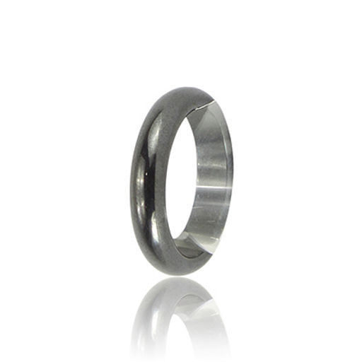 Кольцо из гематита круглое, размер 20