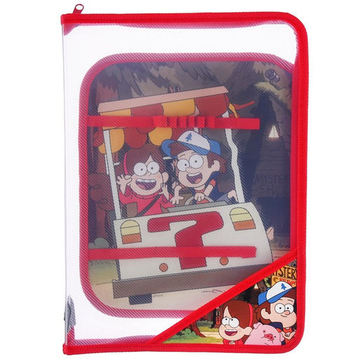 Папка пластиковая А4, на молнии, Гравити Фолз - Disney фото 3