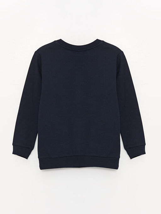 Bisiklet Yaka Bask?l? Uzun Kollu Erkek ?ocuk Sweatshirt - Waikiki фото 2