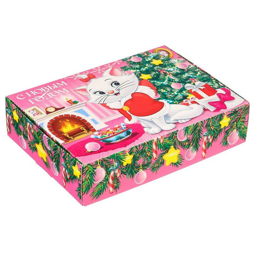 Цена за 2 шт. Коробка складная, 21 х 15 х 5 см С Новым годом, Коты аристократы - Disney фото 8