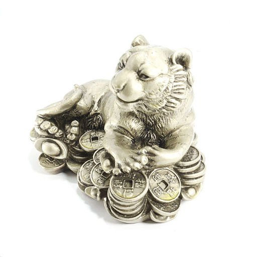 Фигурка Фен Шуй Тигр SILVER - символ года Защита процветающего семейства ХРУПКОЕ Китай