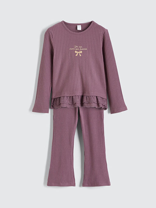 Bisiklet Yaka K?z ?ocuk Ti??rt ve Tayt