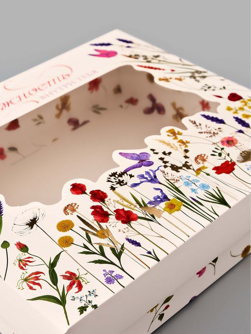 Цена за 2 шт. Коробка подарочная «Нежность», тиснение, 23.5 × 20.5 × 5.5 см